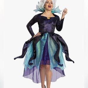 Disguise adult little mermaid prestige Ursula costume (size M 8-10)